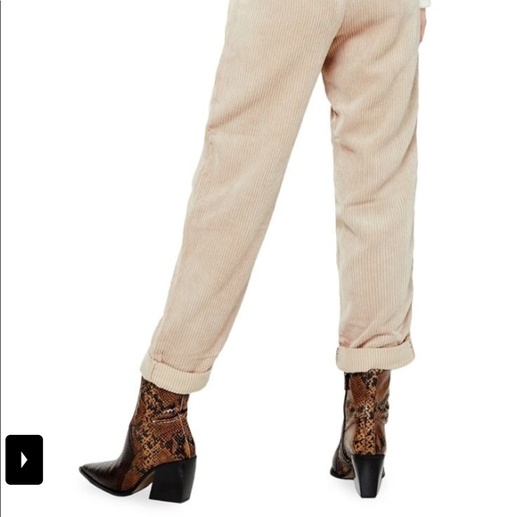 Topshop Corduroy Pants in Cream for Women - Picture 2 of 5